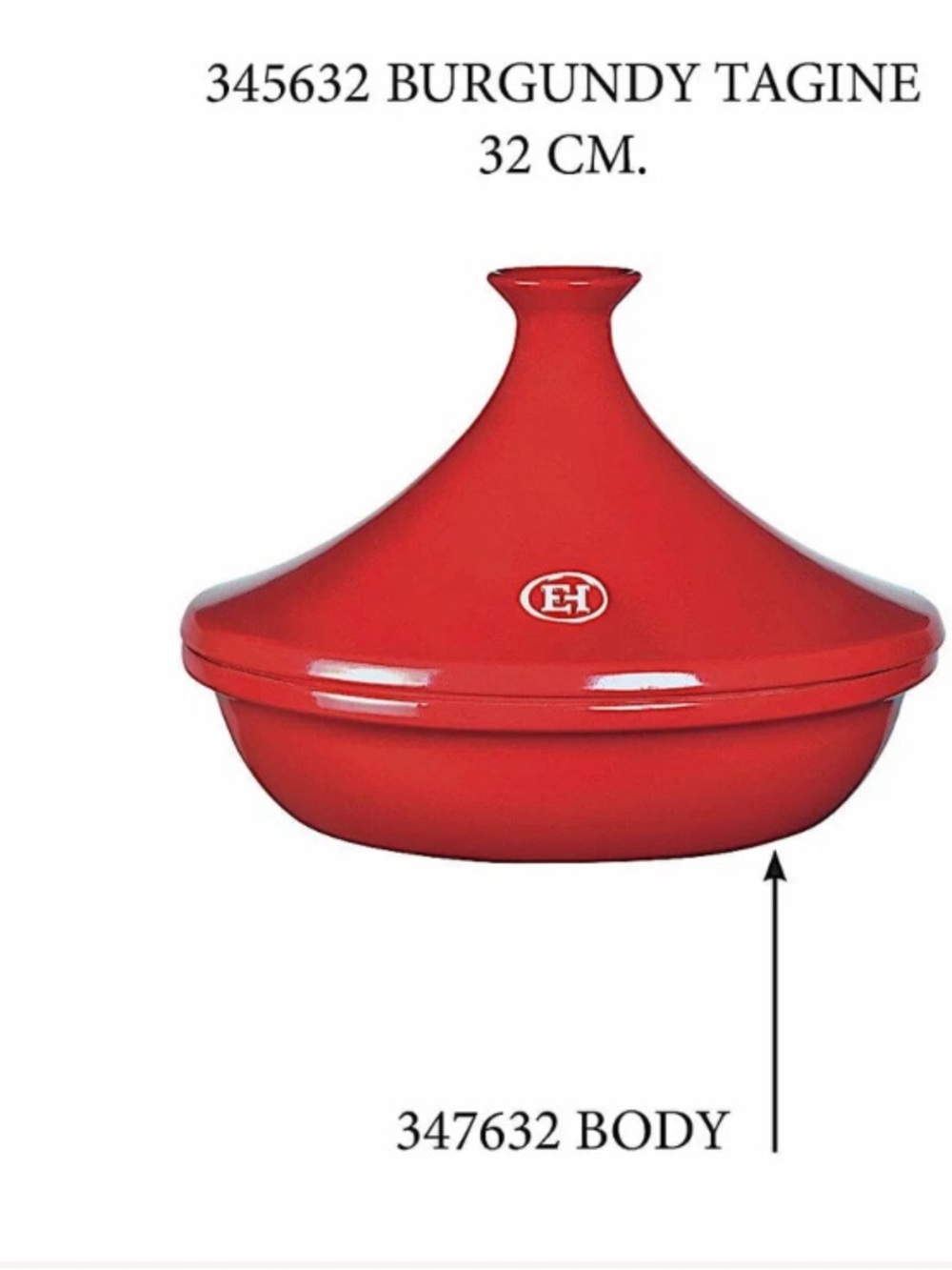 New Emile Henry 3.4qtt tajine replacement base